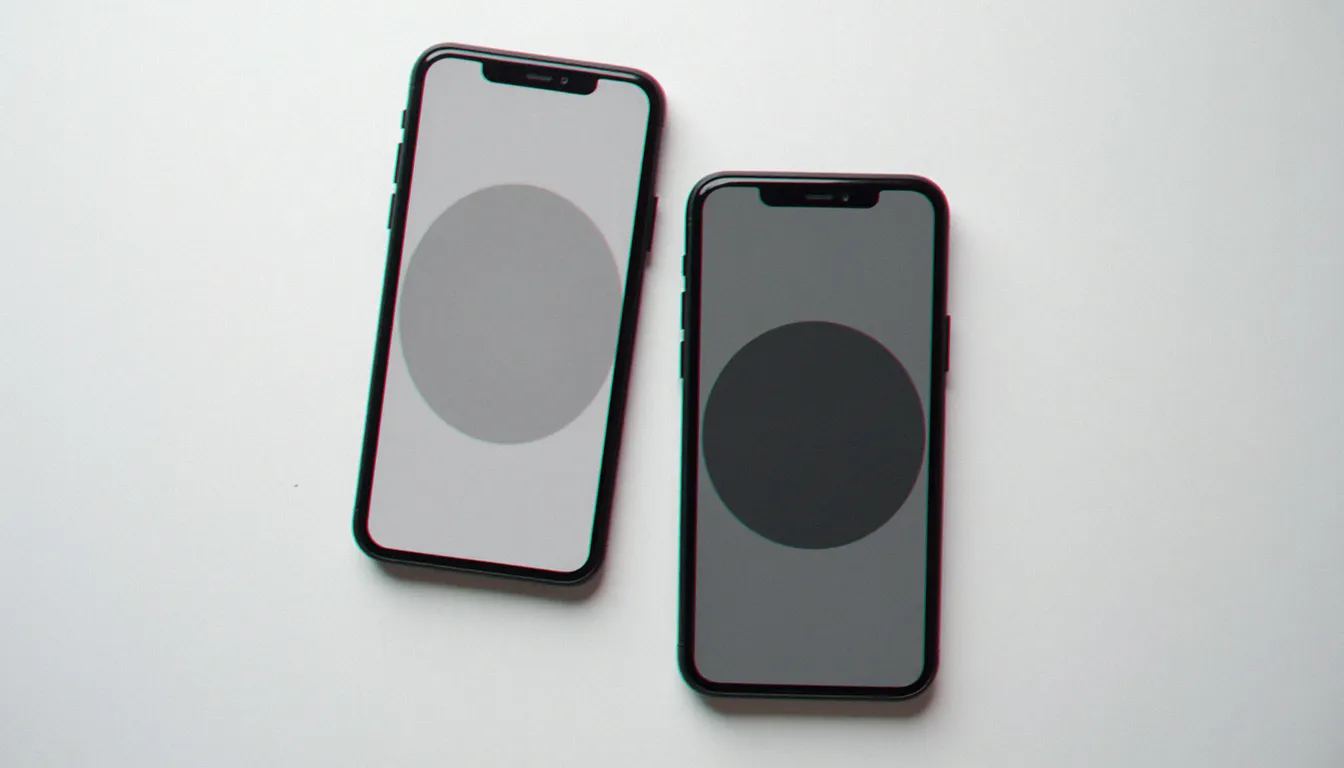 Comparaison de deux smartphones montrant d'un côté une photo de profil visible et de l'autre une photo de profil WhatsApp disparue représentée par un cercle gris