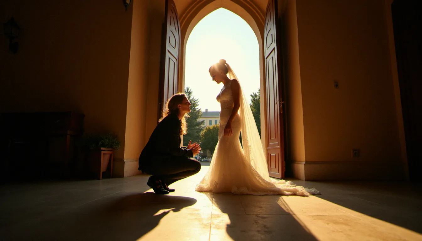 Photographe de mariage capturant un moment authentique que l'IA ne pourrait pas anticiper