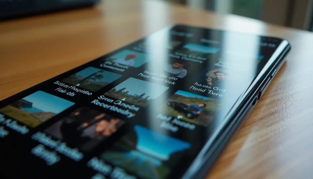 pourquoi photo heic samsung featured Écran d'un smartphone Samsung affichant des photos en format HEIC dans la galerie, illustrant pourquoi les photos HEIC apparaissent sur Samsung