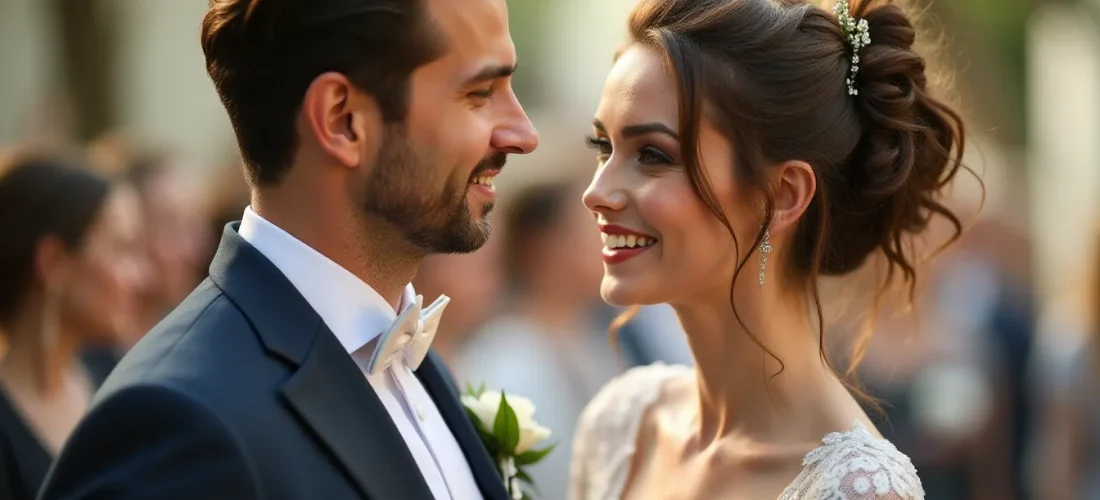Image illustrant : Cheveux courts mariage coiffure : 15 idées tendance 2026