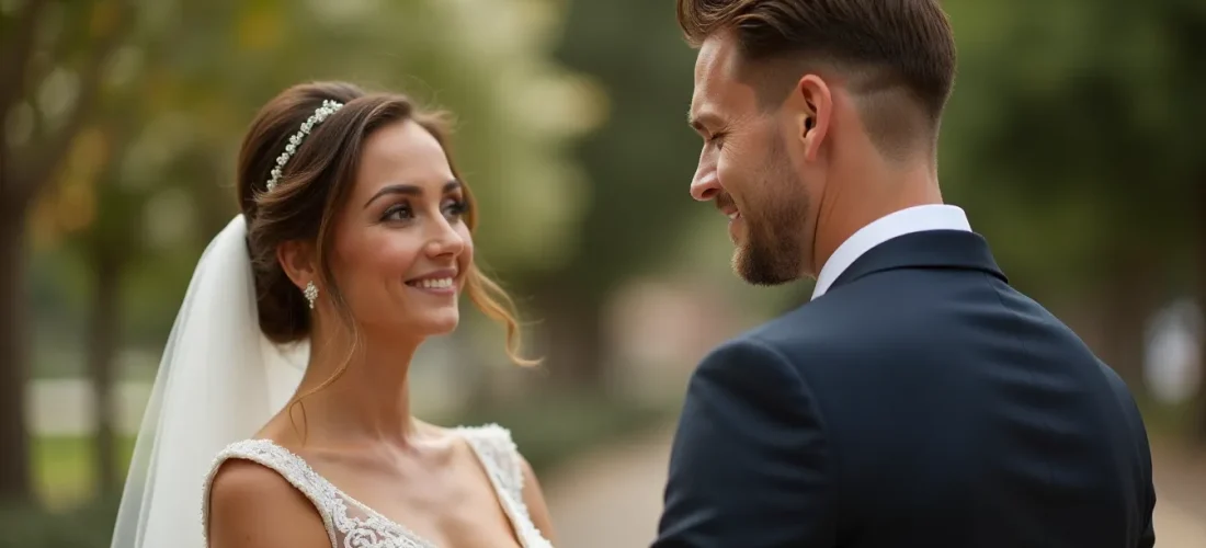 Image illustrant : Coiffure mariage cheveux carré : 15 styles sublimes